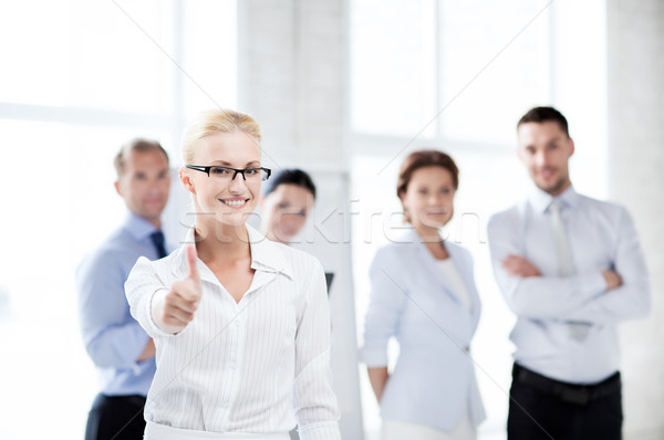 Foto stock: Mujer · de · negocios · oficina · atractivo · negocios · reunión