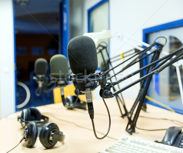 Stockfoto: Microfoon · radio · station · technologie · elektronica