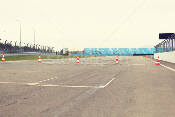 empty speedway on stadium Stock photo © dolgachov