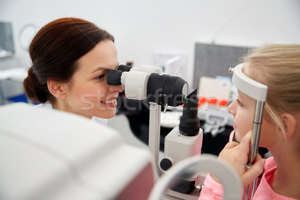 Optiker Patienten Auge Klinik Gesundheitspflege Medizin Stock foto © dolgachov