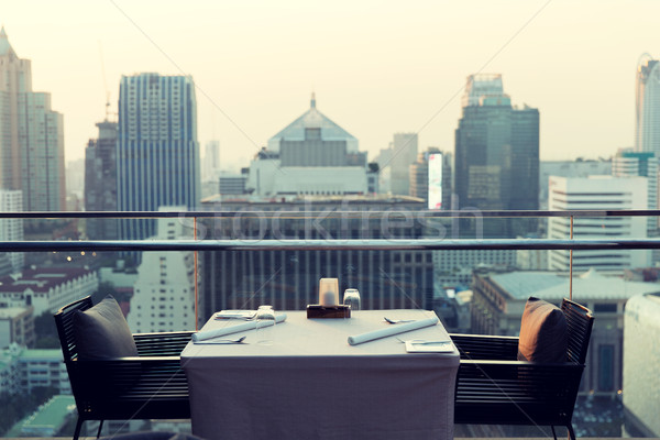 restaurant lounge at hotel in bangkok city Stock photo © dolgachov