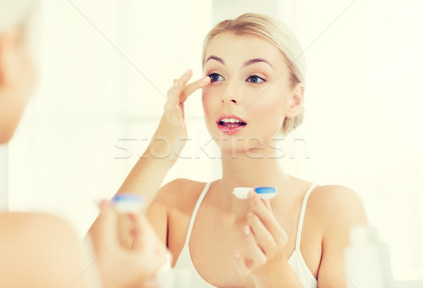 年輕女子 浴室 美女 視力 商業照片 © dolgachov