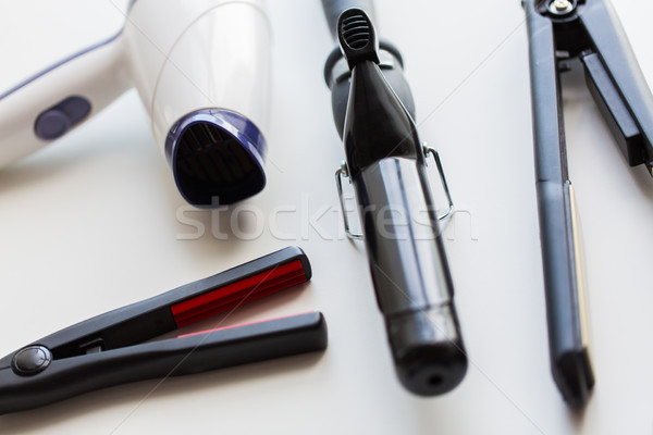 hairdryer, hot styling and curling irons Stock photo © dolgachov