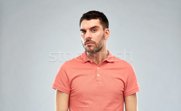 man thinking over gray background Stock photo © dolgachov