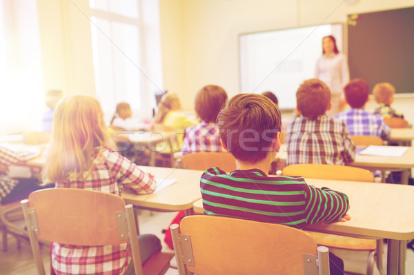 Stockfoto: Groep · school · kinderen · leraar · klas · onderwijs