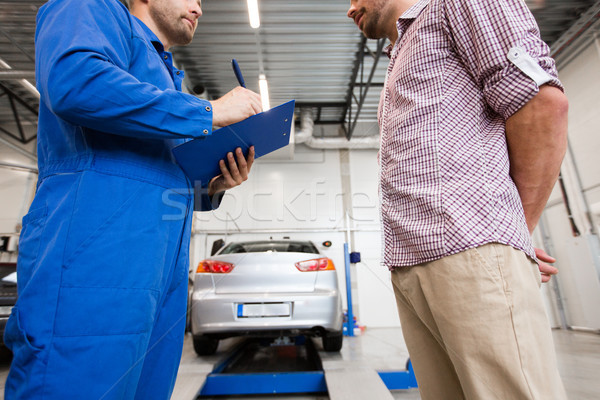 Automechaniker Zwischenablage Mann Auto Laden auto Stock foto © dolgachov