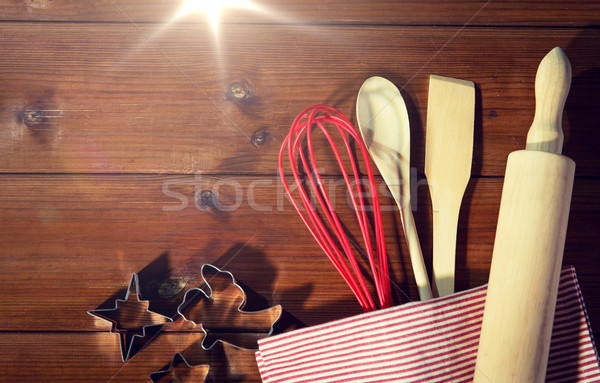 Geschirr Set Lebkuchen Kochen Stock foto © dolgachov