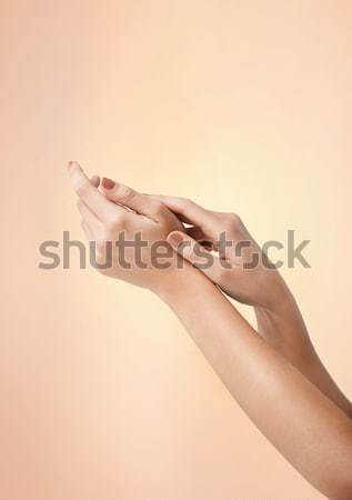 Női puha bőr kezek közelkép egészség Stock fotó © dolgachov