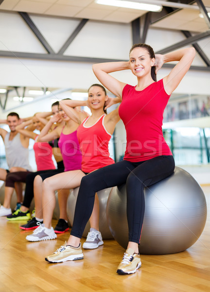 Stok fotoğraf: Grup · insanlar · pilates · sınıf · uygunluk · spor