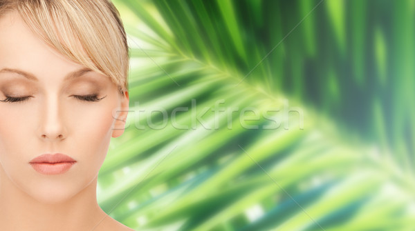 Piękna kobieta blond włosy zdrowia piękna twarz kobieta Zdjęcia stock © dolgachov