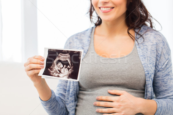 Zdjęcia stock: Kobieta · w · ciąży · ultradźwięk · obraz · ciąży · macierzyństwo