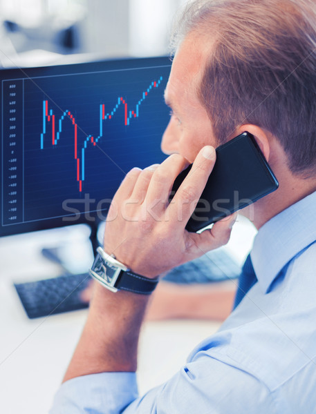 Affaires smartphone bureau affaires communication argent [[stock_photo]] © dolgachov