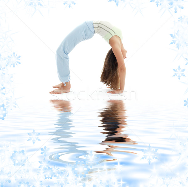 urdhva dhanurasana upward bow pose Stock photo © dolgachov