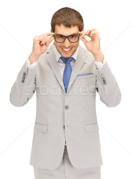 happy businessman in spectacles Stock photo © dolgachov