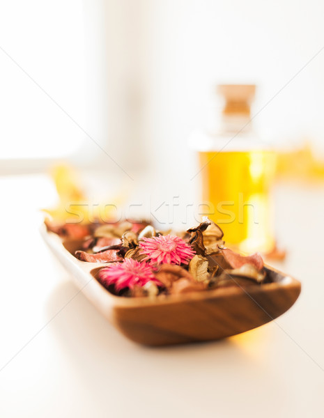 closeup of essential oil, flowers and pot-pourri Stock photo © dolgachov