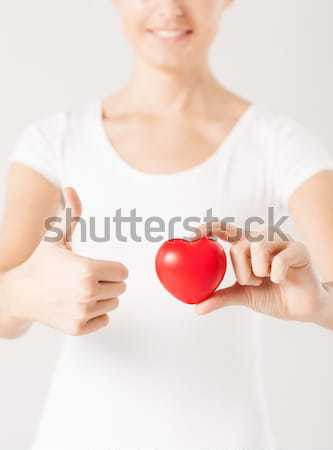 Сток-фото: человека · стороны · красный · сердце · женщину · любви
