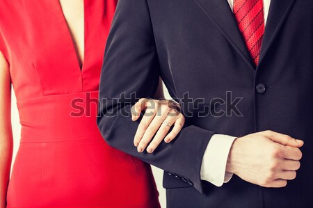 счастливым мужчины гей пару , держась за руки Сток-фото © dolgachov