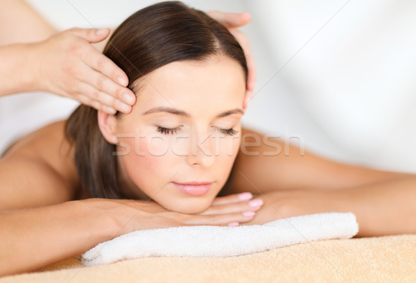 beautiful woman in spa salon Stock photo © dolgachov