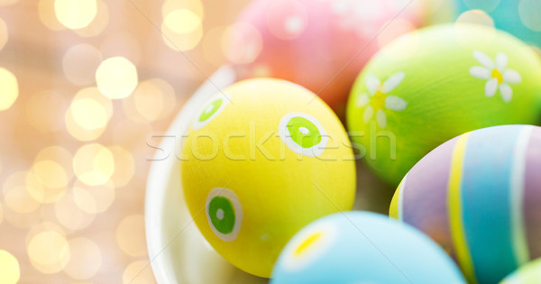 Foto d'archivio: Colorato · easter · eggs · piatto · Pasqua · vacanze