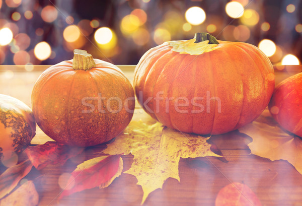 Halloween table en bois alimentaire récolte [[stock_photo]] © dolgachov