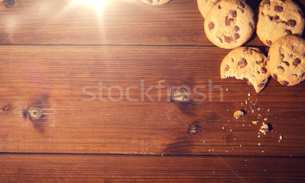 Ovaz cookie-uri masa de lemn gătit Imagine de stoc © dolgachov
