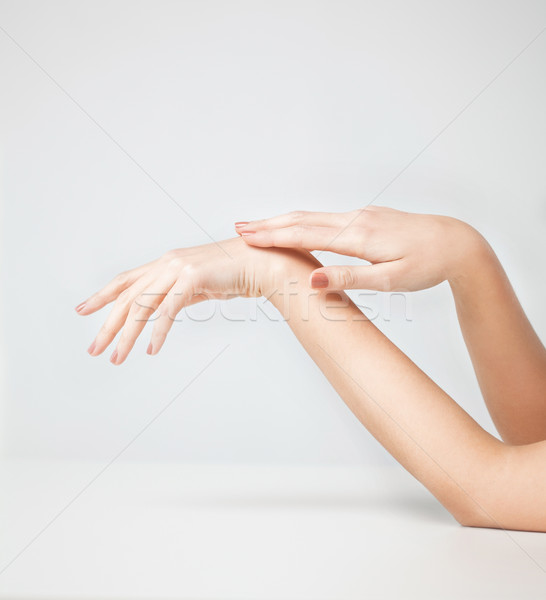 female soft skin hands Stock photo © dolgachov