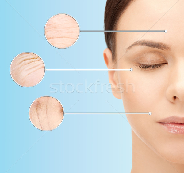 Belle jeune femme visage beauté vieillissement personnes [[stock_photo]] © dolgachov