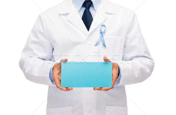 Arts prostaat kanker bewustzijn lint gezondheidszorg Stockfoto © dolgachov