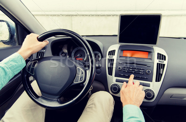 Stockfoto: Jonge · man · rijden · auto · vervoer