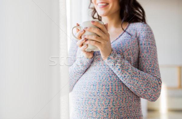 Сток-фото: беременная · женщина · окна · беременности · напитки