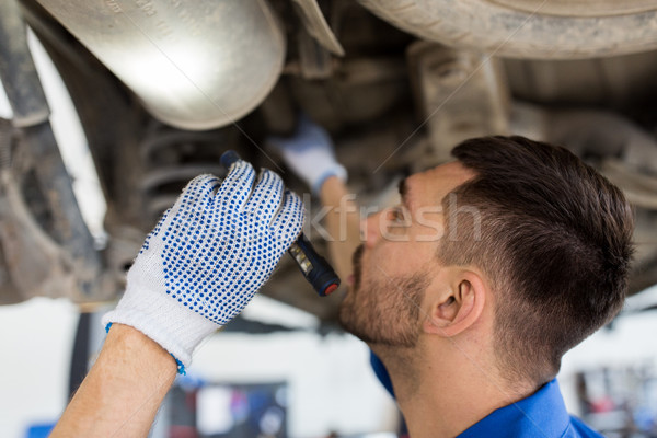 機械師 男子 汽車 車間 服務 商業照片 © dolgachov