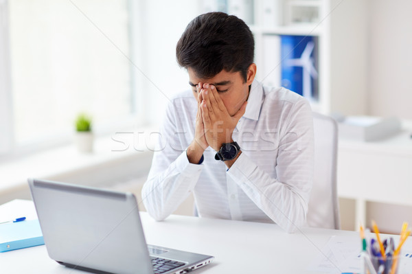 Stockfoto: Zakenman · laptop · kantoor · zakenlieden · termijn