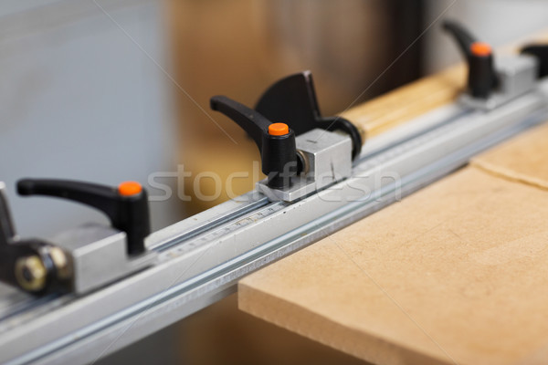 close up of ruler and wooden board Stock photo © dolgachov