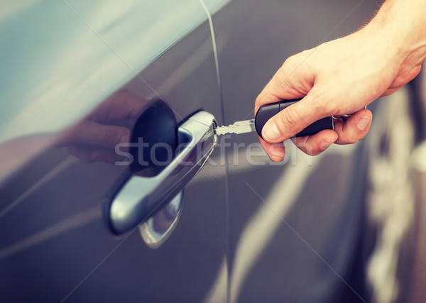 Homme à l'extérieur transport propriété voiture [[stock_photo]] © dolgachov