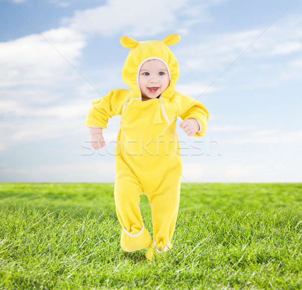 little happy baby making his first steps Stock photo © dolgachov