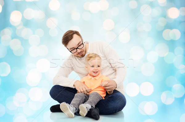 счастливым отец мало сын семьи детство Сток-фото © dolgachov