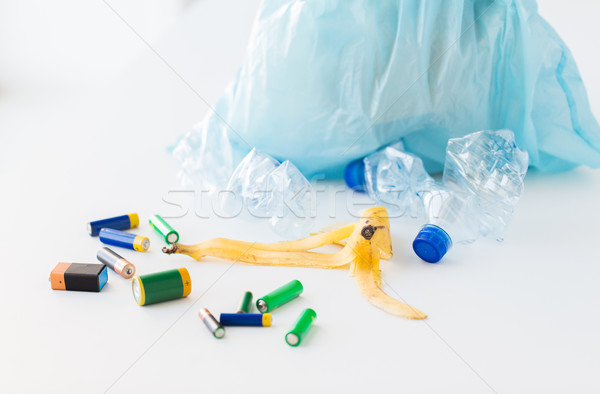 close up of rubbish bag with trash Stock photo © dolgachov