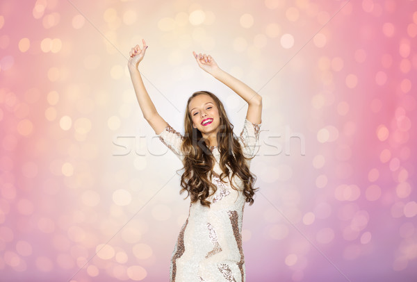 快樂 年輕女子 十幾歲的女孩 跳舞 舞會 人 商業照片 © dolgachov
