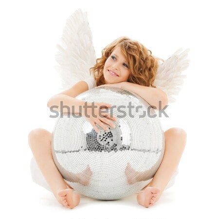 lingerie angel with disco ball Stock photo © dolgachov
