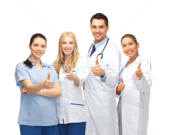 Zdjęcia stock: Zawodowych · młodych · zespołu · grupy · lekarzy · opieki · zdrowotnej