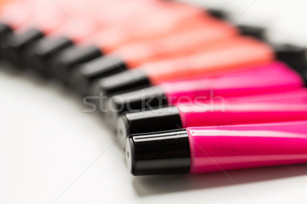 close up of lip gloss tubes Stock photo © dolgachov