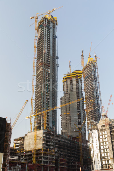 Costruzione grattacielo Dubai città costruzione sviluppo Foto d'archivio © dolgachov