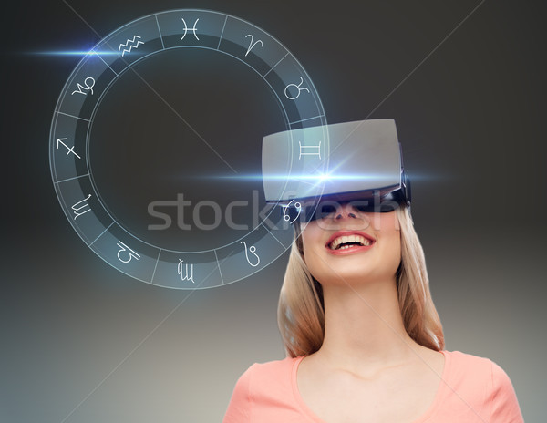 Femme réalité casque lunettes 3d technologie [[stock_photo]] © dolgachov