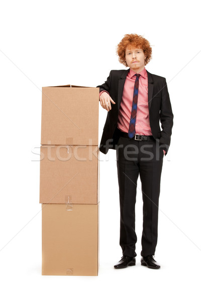 Anziehend Geschäftsmann groß Boxen Bild Corporate Stock foto © dolgachov