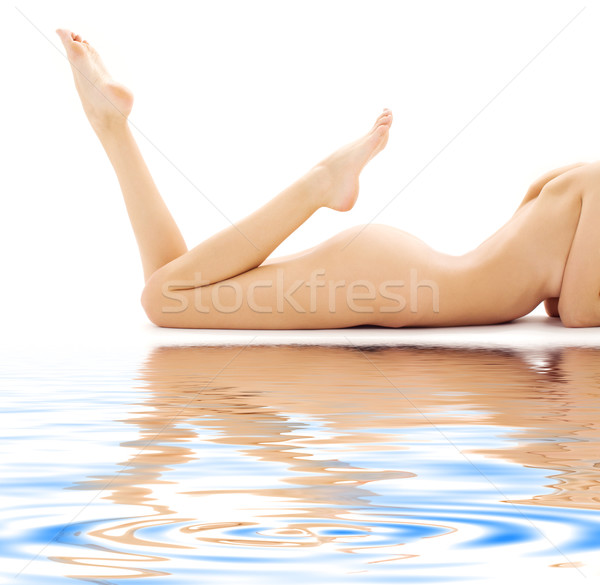 Torso entspannt nackt Frau weiß nude Stock foto © dolgachov