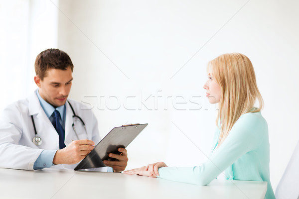 doctor with patient in hospital Stock photo © dolgachov