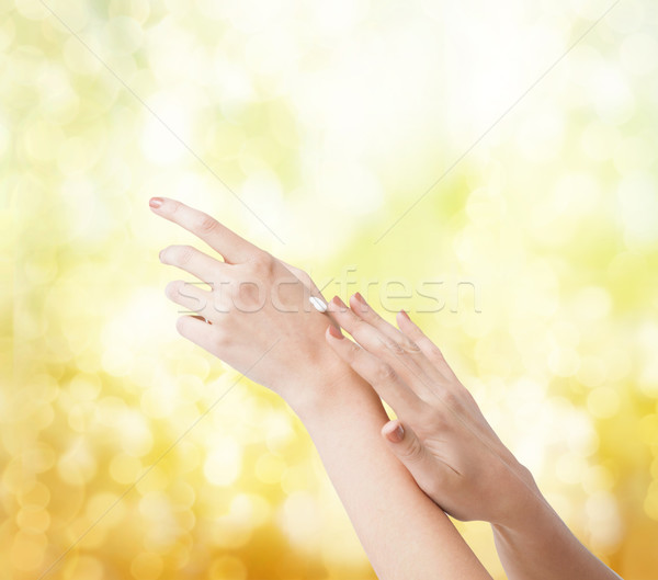 female soft skin hands Stock photo © dolgachov