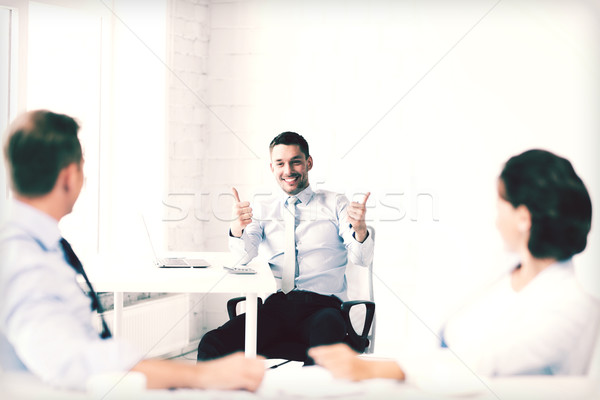 Foto stock: Empresario · oficina · negocios · reunión