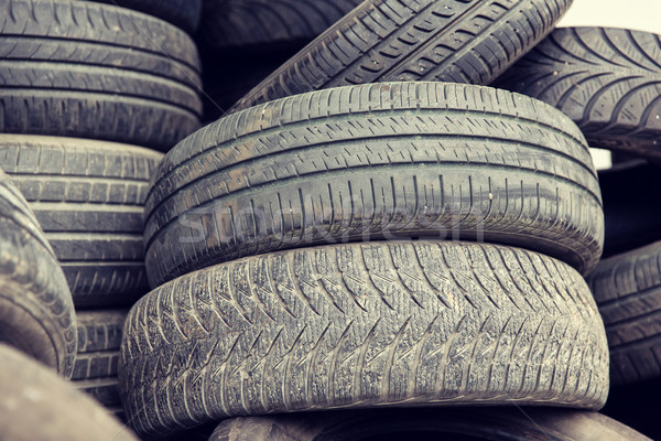 close up of wheel tires Stock photo © dolgachov