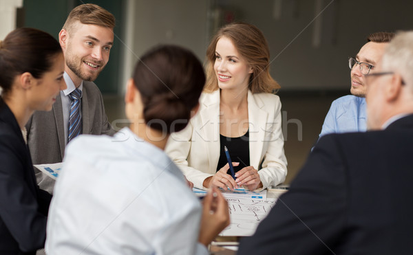 Stock photo: business team with scheme meeting at office